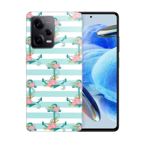 Coque Xiaomi Note 12 Pro ancres et fleurs