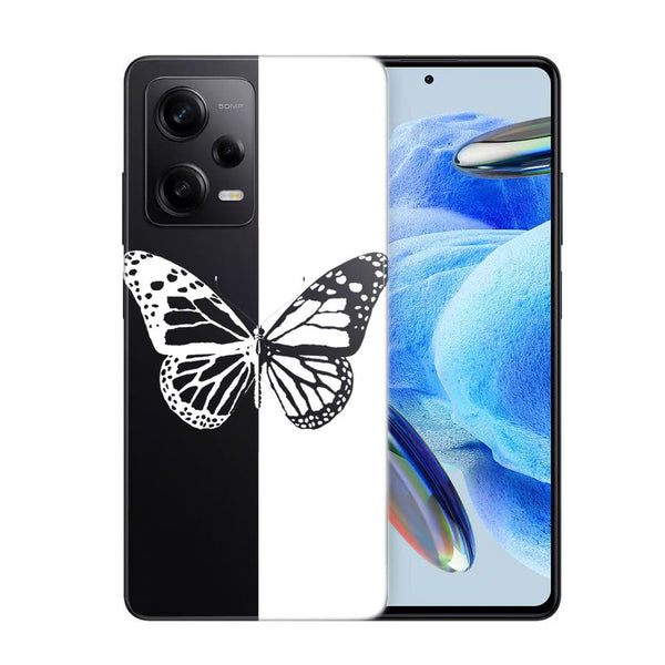Coque Xiaomi Redmi Note 12 Pro Butterfly Noir et Blanc