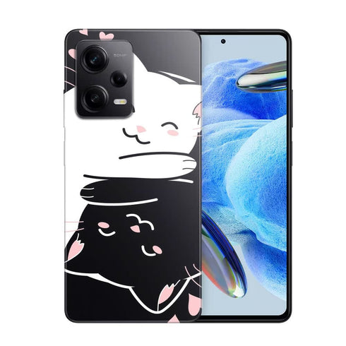 Coque Xiaomi Redmi Note 12 Pro Chats Kawaii Yin et Yang