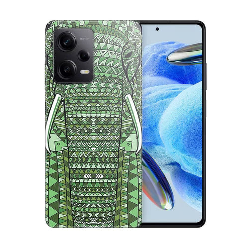 Coque Xiaomi Redmi Note 12 Pro Elephant Vert Azteque