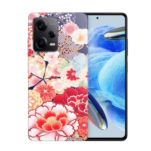 Coque Xiaomi Note 12 Pro fleurs japonais antiques