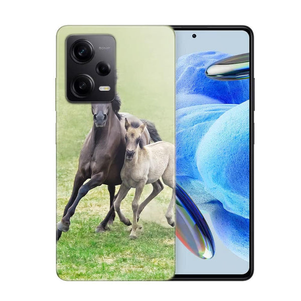 Coque Xiaomi Redmi Note 12 Pro Horses, Wild Duelmener ponies, mare and foal