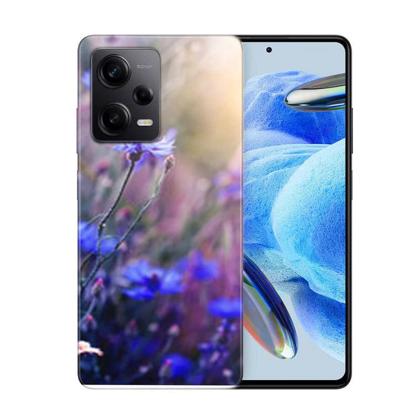 Coque Xiaomi Note 12 Pro Jardin Fleuri Violet Doré
