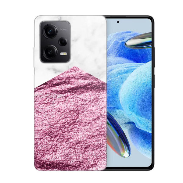 Coque Xiaomi Redmi Note 12 Pro Marbre or rose magenta