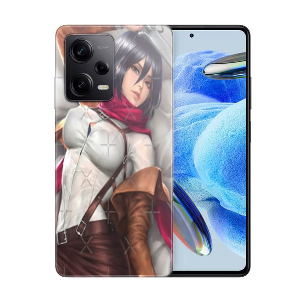 Coque Xiaomi Redmi Note 12 Pro Mikasa Attack on Titan filles sexy beau cul
