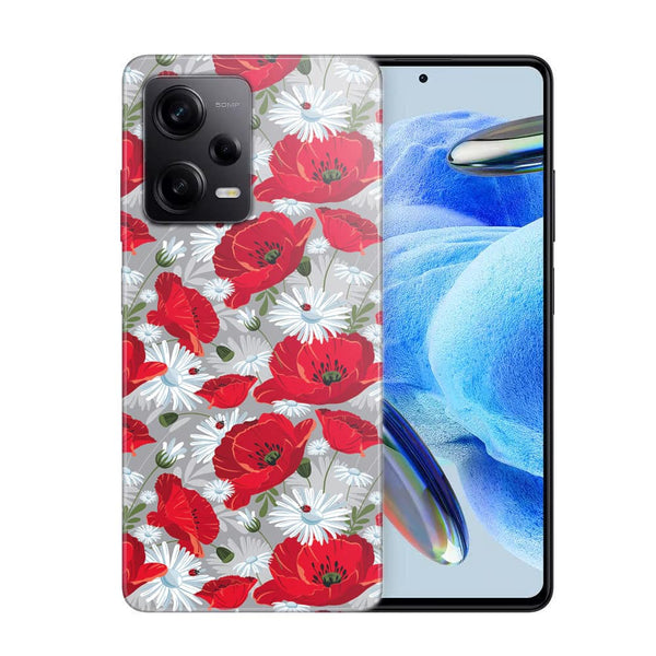 Coque Xiaomi Note 12 Pro Motif de fleur rouge