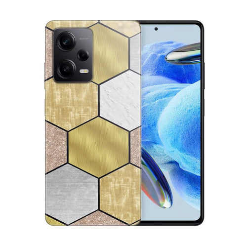 Coque Xiaomi Redmi Note 12 Pro Nid dabeille dor noir