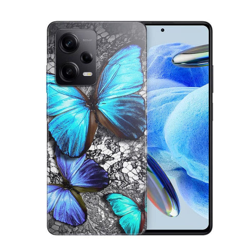 Coque Xiaomi Redmi Note 12 Pro Papillon Turquoise