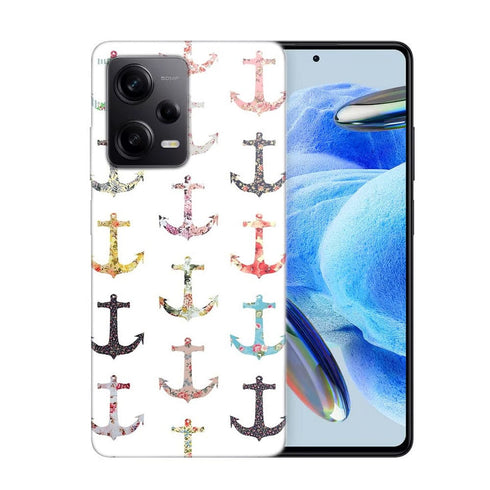 Coque Xiaomi Note 12 Pro Pattern Ancre floral avec rose