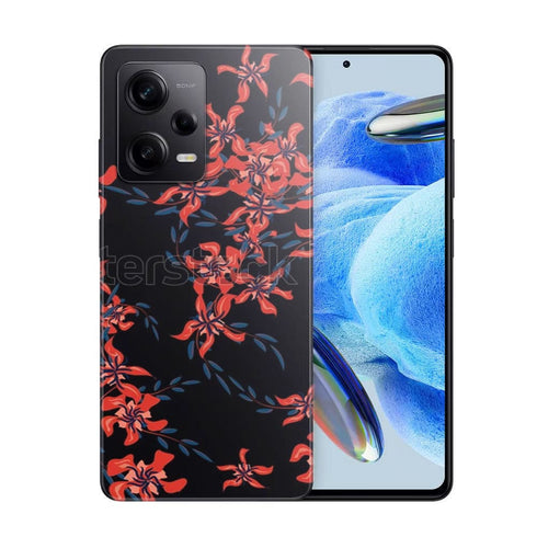 Coque Xiaomi Note 12 Pro Rouge en Noir