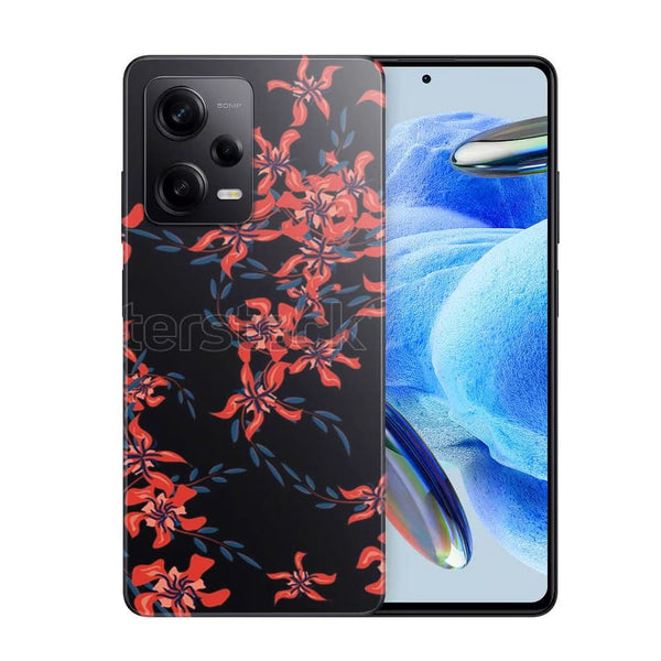 Coque Xiaomi Note 12 Pro Rouge en Noir