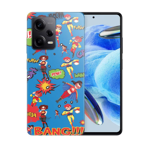 Coque Xiaomi Redmi Note 12 Pro Super Héros Bleu