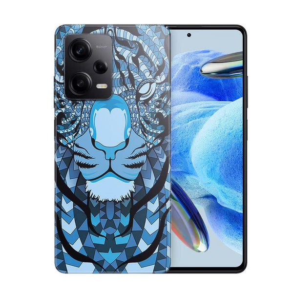 Coque Xiaomi Redmi Note 12 Pro Tigre Bleu Aztec