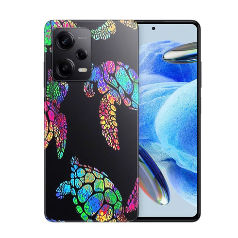Coque Xiaomi Note 12 Pro Tortue de mer avec des fleurs