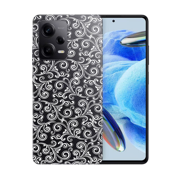 Coque Xiaomi Redmi Note 12 Pro Black and white swirls