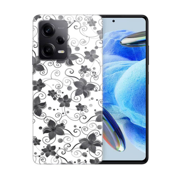 Coque Xiaomi Note 12 Pro Black Flower