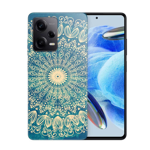Coque Xiaomi Redmi Note 12 Pro Blue organic boho mandala