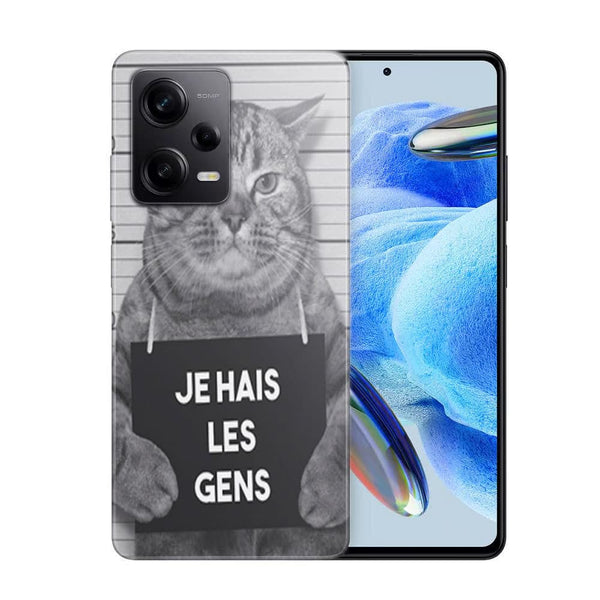 Coque Xiaomi Redmi Note 12 Pro I hate People Jail Cat