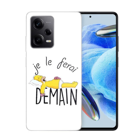 Coque Xiaomi Redmi Note 12 Pro Je le Ferai demain Homer Donuts