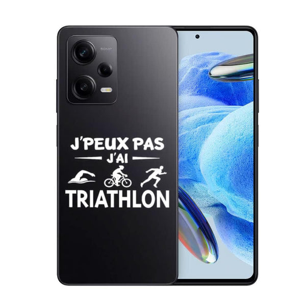 Coque Xiaomi Redmi Note 12 Pro Je peux pas j'ai Triathlon
