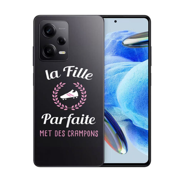 Coque Xiaomi Redmi Note 12 Pro La fille parfaite met des crampons footballeuse