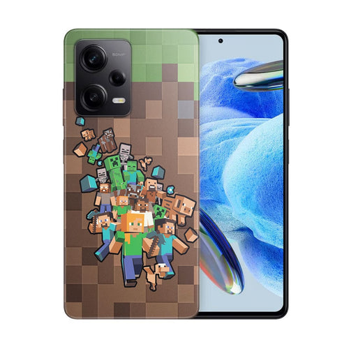 Coque Telephone Xiaomi Redmi Note 12 Pro Minecraft creeper forest