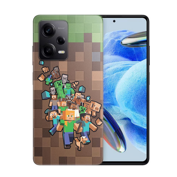 Coque Telephone Xiaomi Redmi Note 12 Pro Minecraft creeper forest