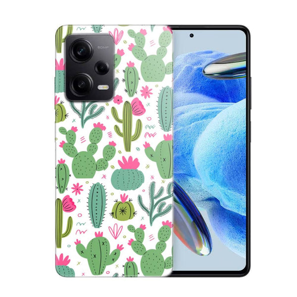 Coque Xiaomi Note 12 Pro Minimalist pattern With Cactus Plants
