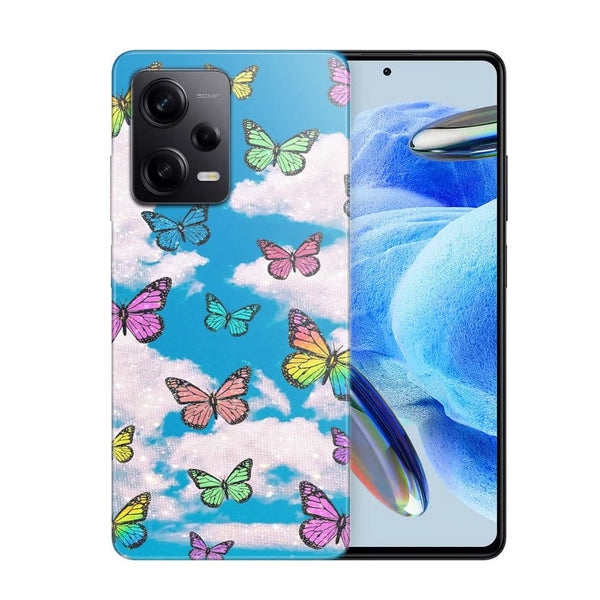 Coque Xiaomi Redmi Note 12 Pro Motif papillon nuageux