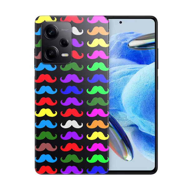 Coque Xiaomi Redmi Note 12 Pro Moustaches Multicouleurs