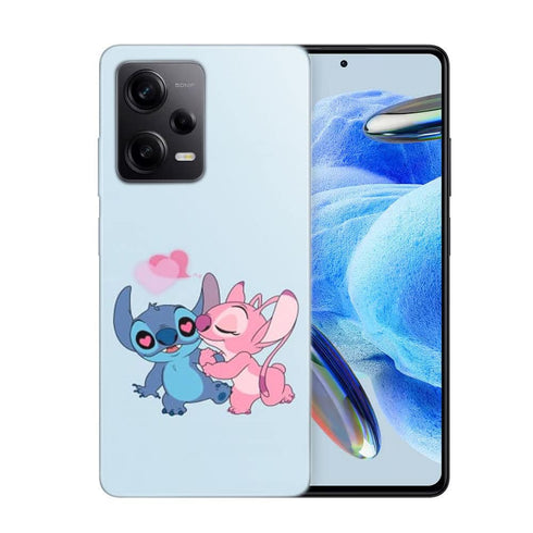 Coque Xiaomi Redmi Note 12 Pro Stitch angel love heart pink