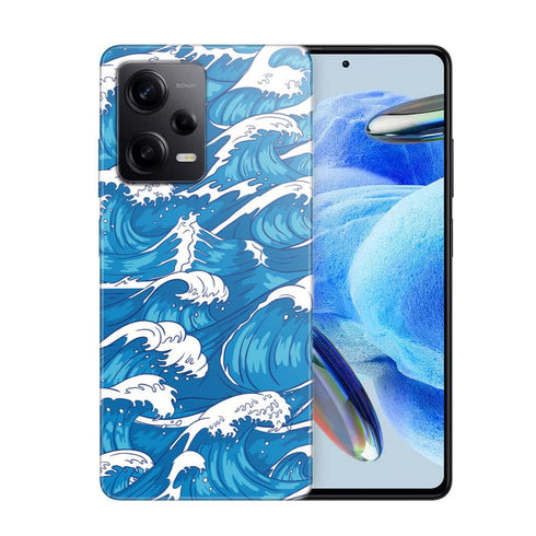 Coque Xiaomi Note 12 Pro Storm Waves Seamless Pattern Ocean