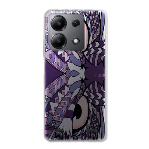 Coque Xiaomi Note 13 Hibou violet Azteque