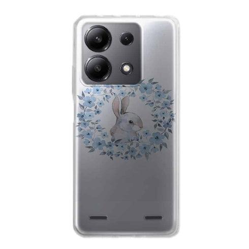 Coque Xiaomi Note 13 Lapin Fleur Bleue