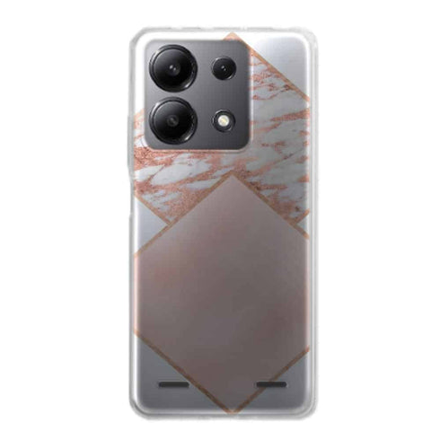 Coque Xiaomi Redmi Note 13 Marbre rose or rose blush doux