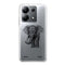 Coque Xiaomi Note 13 Noir dessin Blanc Elephant