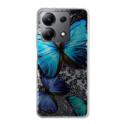 Coque Xiaomi Note 13 Papillon Turquoise
