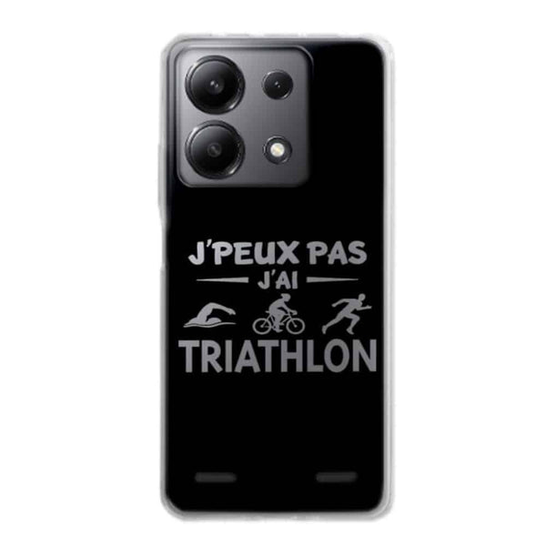 Coque Xiaomi Redmi Note 13 5G Je peux pas j'ai Triathlon