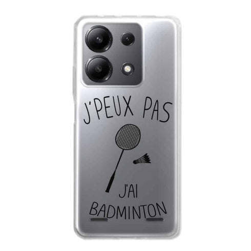Coque Xiaomi Redmi Note 13 5G Je peux pas j'ai Badminton