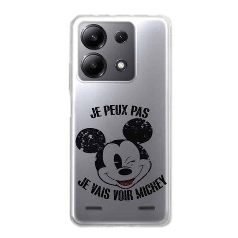 Coque Xiaomi Redmi Note 13 5g Je peux pas je vais voir Mickey