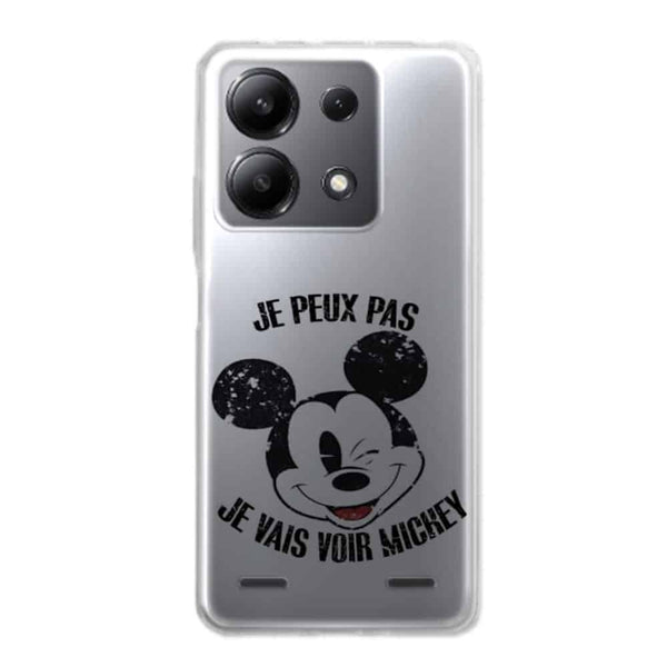 Coque Xiaomi Redmi Note 13 5g Je peux pas je vais voir Mickey
