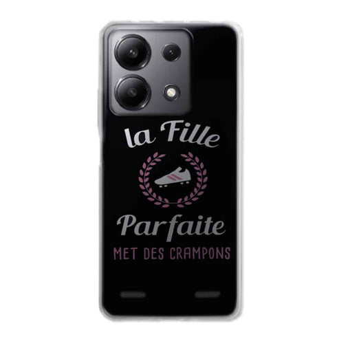 Coque Xiaomi Redmi Note 13 5G La fille parfaite met des crampons footballeuse