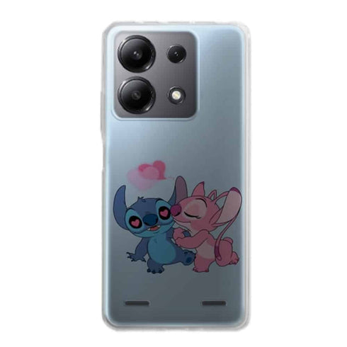 Coque Xiaomi Redmi Note 13 5g Stitch angel love heart pink