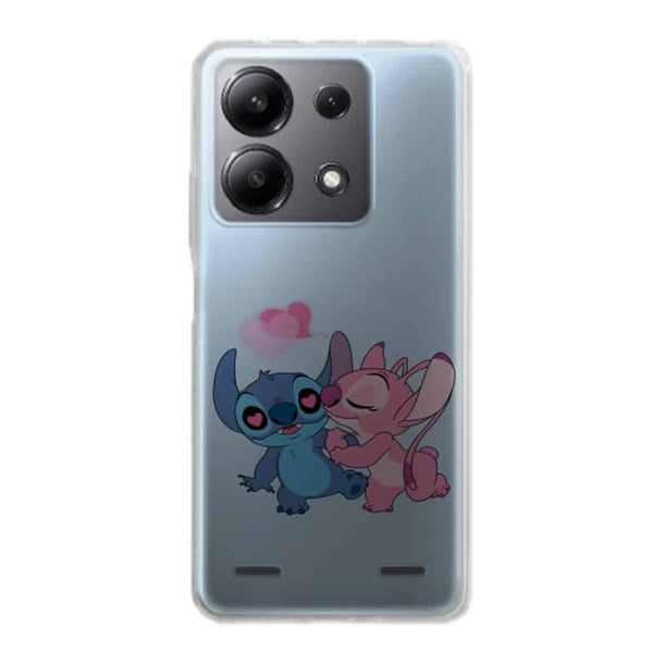 Coque Xiaomi Redmi Note 13 5g Stitch angel love heart pink