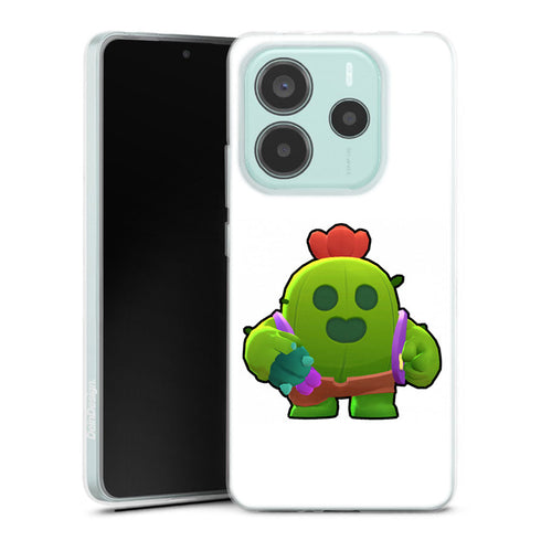 Coque pour Xiaomi Redmi Note 14 5G Brawl Stars Spike Cactus | Housse silicone, Protection optimale - Motif Jeux video Gaming