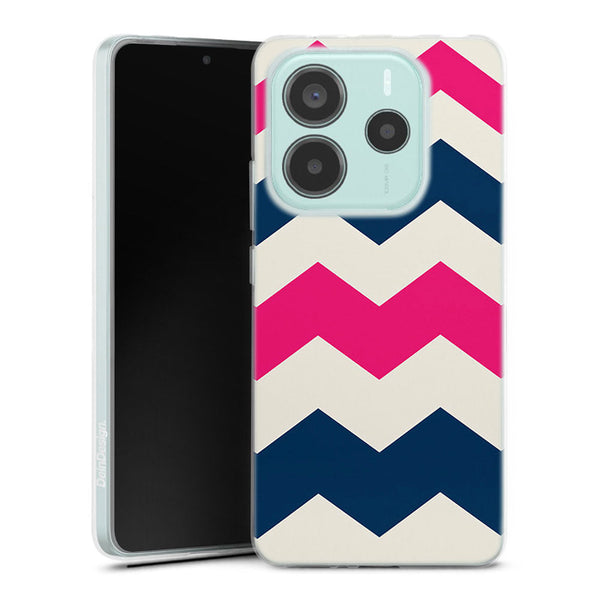 Coque pour Xiaomi Redmi Note 14 5G Zig Zag Rose
