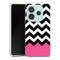 Coque pour Xiaomi Redmi Note 14 5G Chevrons Colorés Rose et Noir