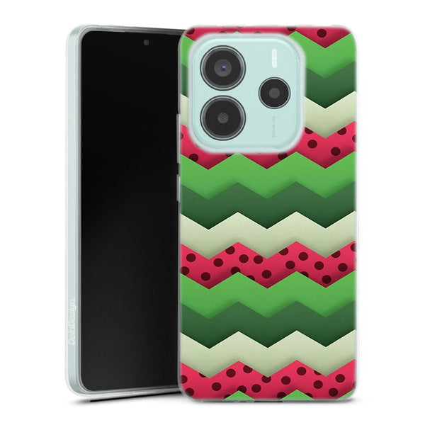 Coque pour Xiaomi Redmi Note 14 5G Pasteque Summer Chevrons