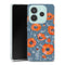 Coque Xiaomi Redmi Note 14 5G Coquelicots floral botanical art | Housse silicone, antichocs, protection optimale - Motif floral Rouge