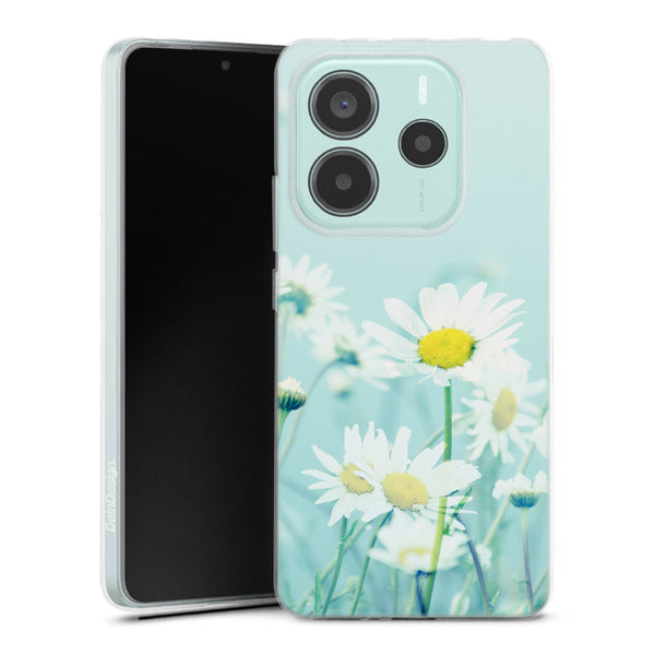 Coque Xiaomi Redmi Note 14 5G Dansing Daisies | Housse silicone, antichocs, protection optimale - Motif floral Paquerettes